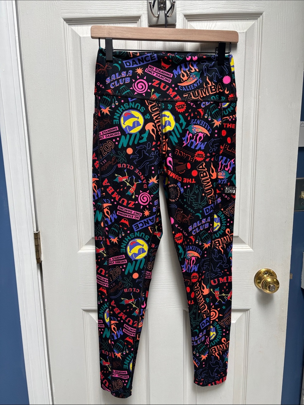 Zumba vibrant colorful leggings, size marvelous .